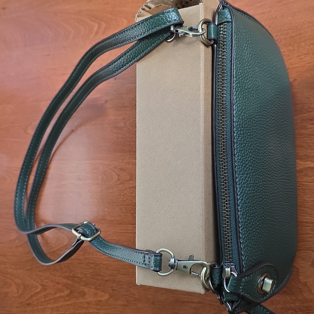 NEW, Joy Susan Hunter Green Turnlock Clutch Convertible Crossbody Bag - Picture 10 of 16